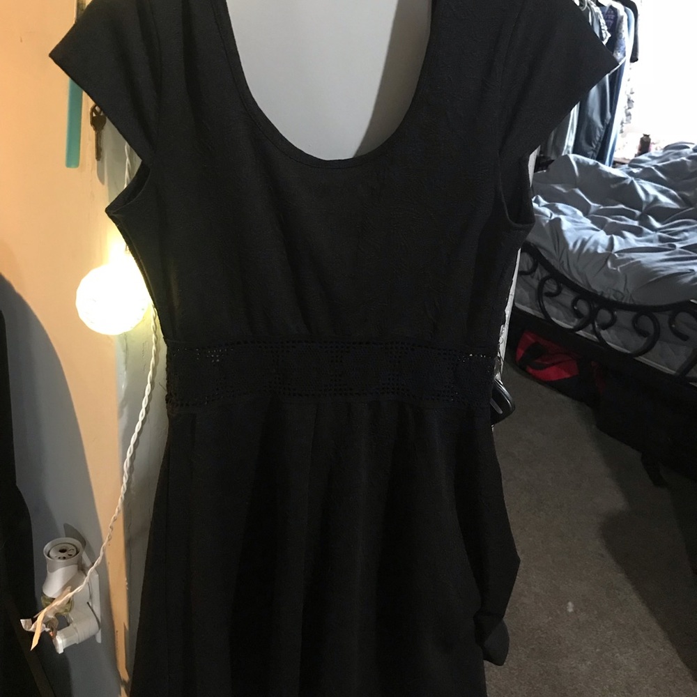 Cap Sleeve Black Dress